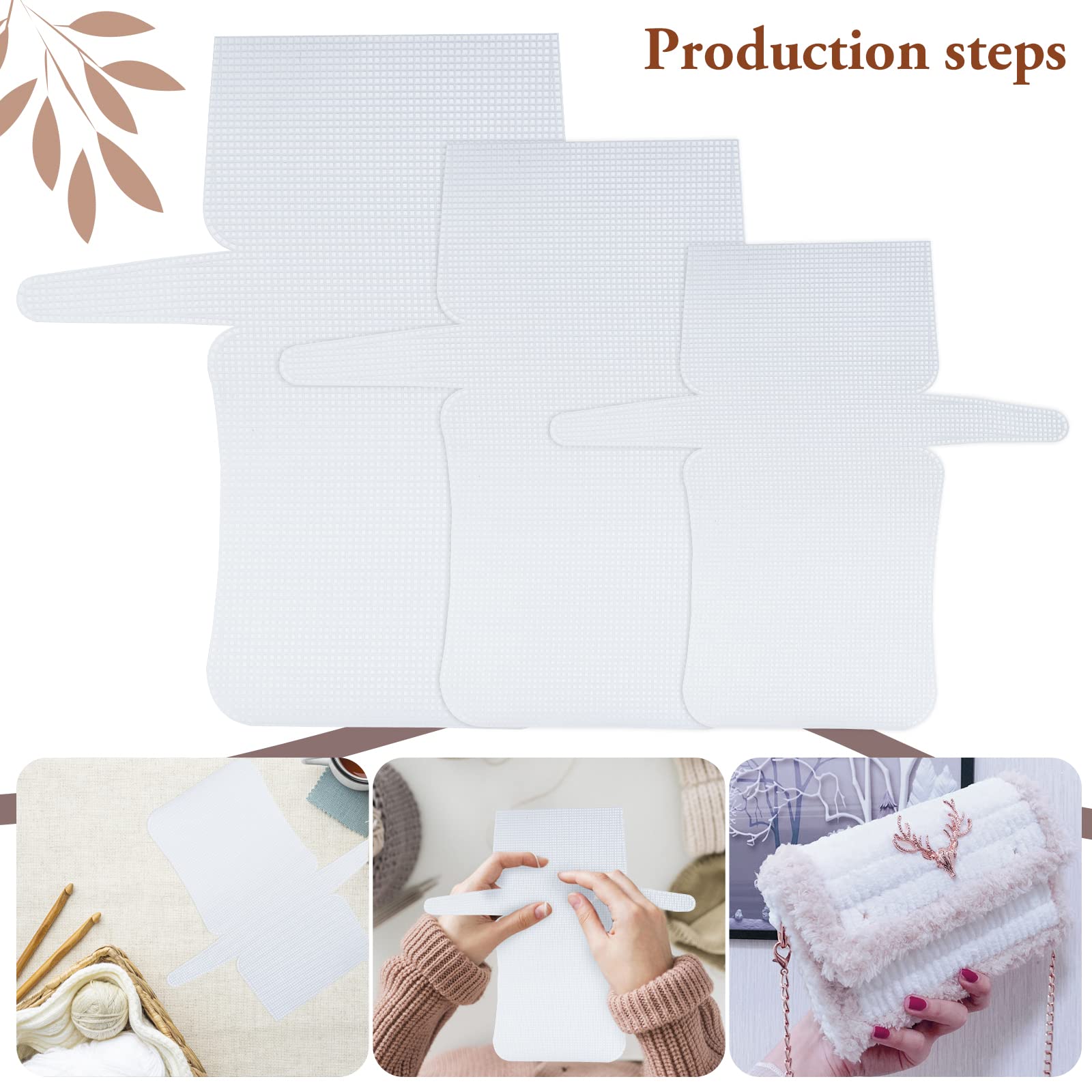 MAYCREATE 3Pcs Mesh Clear Plastic Canvas Sheets with 100 Clips Crossbody DIY Sewing Bag Form Cross Stitch Plastic Plate for DIY Crafts, Acrylic Yarn Crafting Knit Crochet Projects MAYCREATE 3Pcs Mesh Clear Plastic Canvas Sheets with 100 Clips Crossbody DIY Sewing Bag Form Cross Stitch Plastic Plate for DIY Crafts, Acrylic Yarn Crafting Knit Crochet Projects